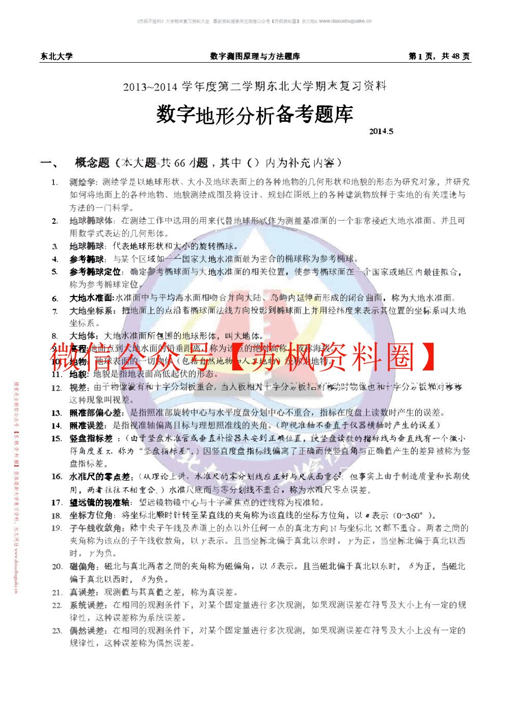 数字地形分析